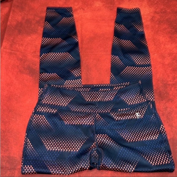 Danskin Leggings Geometric Pattern Performance Sz XS waist control Gym Pilates - Picture 6 of 8